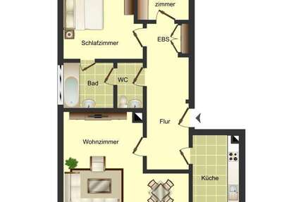 Wohnung Unna - 3.5 Zimmer, 66 m&sup2;, 509&euro; | Angebot:27723191
