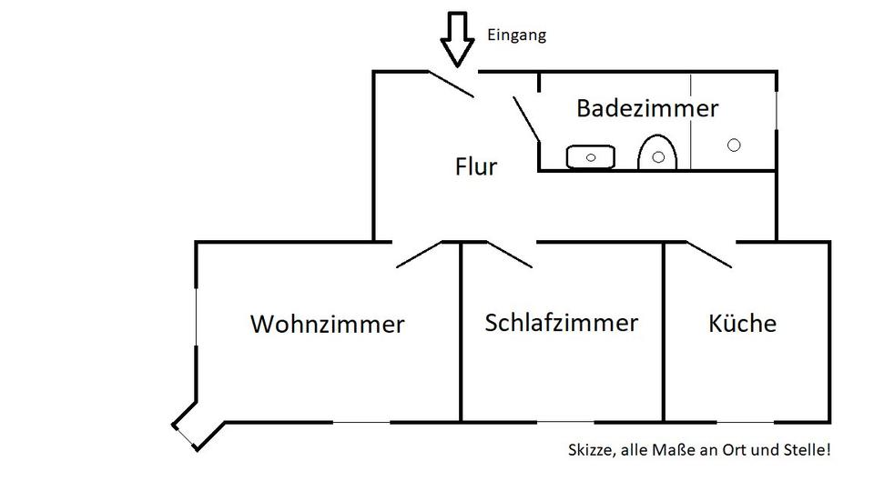Etagenwohnung Hagen Dahl - 2 Zimmer, 54 m&sup2;, 390&euro; | Angebot:26491205
