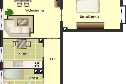 Wohnung Remscheid Rath - 2 Zimmer, 50 m&sup2;, 449&euro; | Angebot:27738765