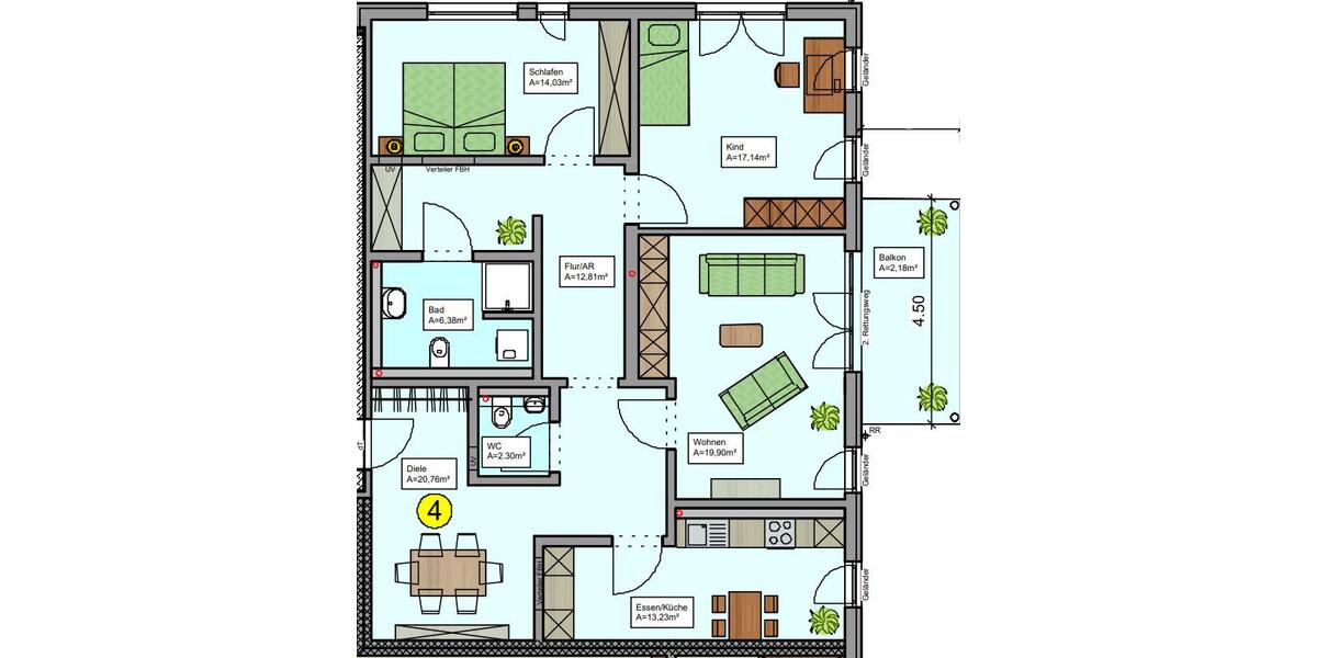 Etagenwohnung Herscheid - 3 Zimmer, 109 m&sup2;, 978&euro; | Angebot:21619994