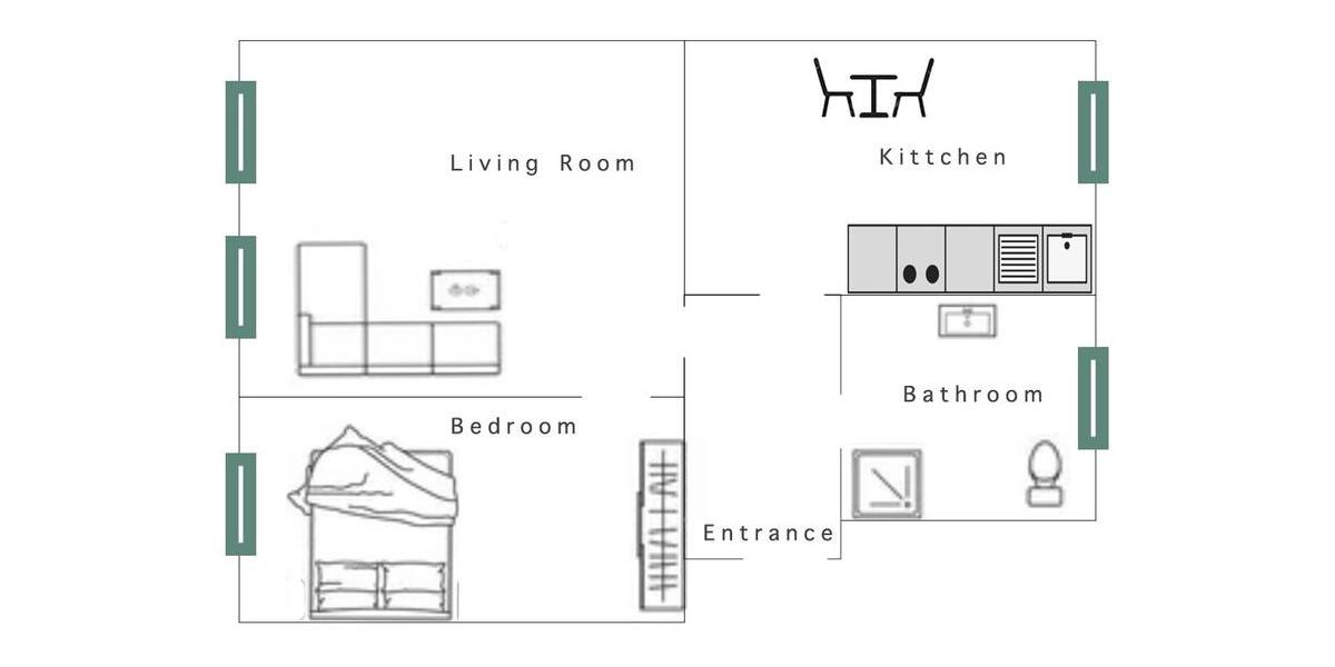 Etagenwohnung Wuppertal Elberfeld - 2 Zimmer, 45 m&sup2;, 1.090&euro; | Angebot:27617436