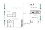 Etagenwohnung Wuppertal Elberfeld - 2 Zimmer, 45 m&sup2;, 1.090&euro; | Angebot:27617436