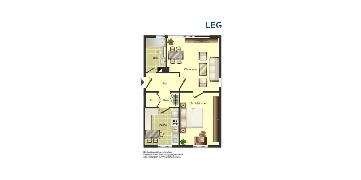 Etagenwohnung Remscheid Gemarkung Bergisch Born - 3 Zimmer, 69 m&sup2;, 519&euro; | Angebot:26486331