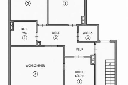 Wohnung Hagen Dahl - 3.5 Zimmer, 60 m&sup2;, 620&euro; | Angebot:26416918