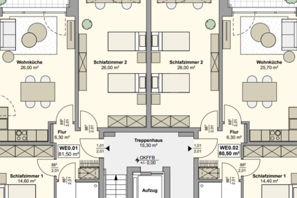 Wohnung Bochum Westenfeld - 3.5 Zimmer, 80 m&sup2;, 592&euro; | Angebot:27018378
