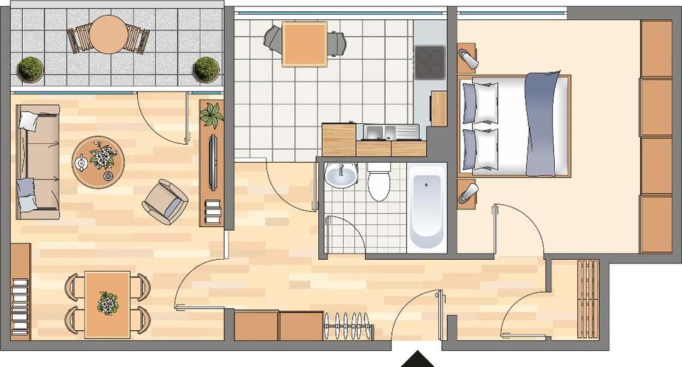 Etagenwohnung Dortmund Hörde - 2 Zimmer, 63 m&sup2;, 332&euro; | Angebot:26235361