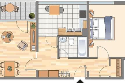 Wohnung Dortmund Hörde - 2 Zimmer, 63 m&sup2;, 332&euro; | Angebot:26235361