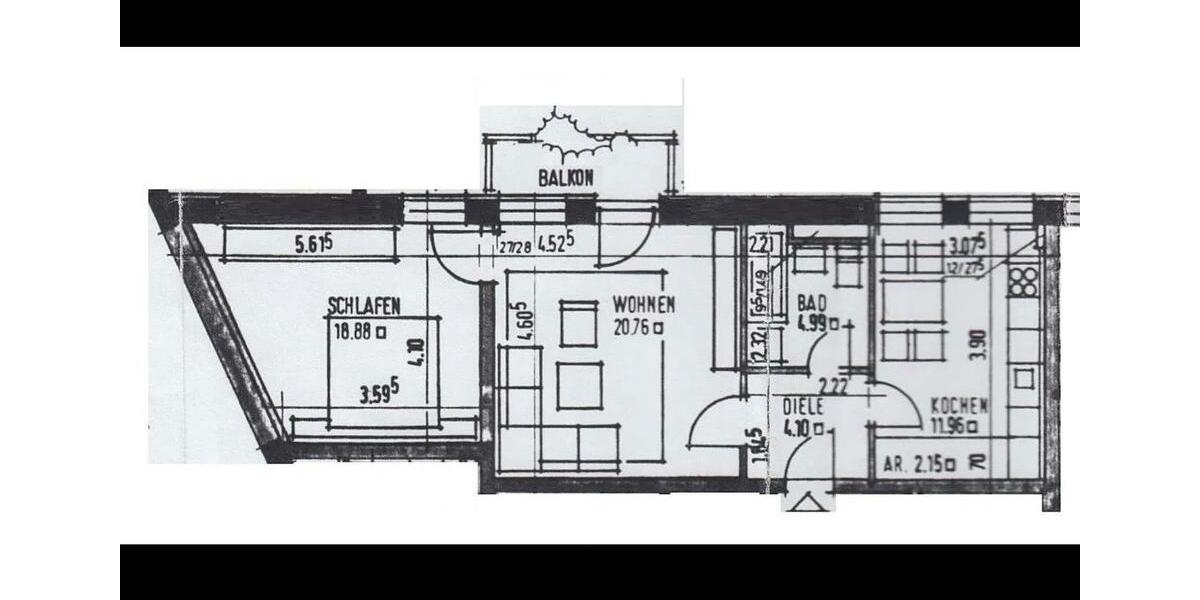 Etagenwohnung Lüdenscheid Staberg - 2 Zimmer, 64 m&sup2;, 360&euro; | Angebot:27626611