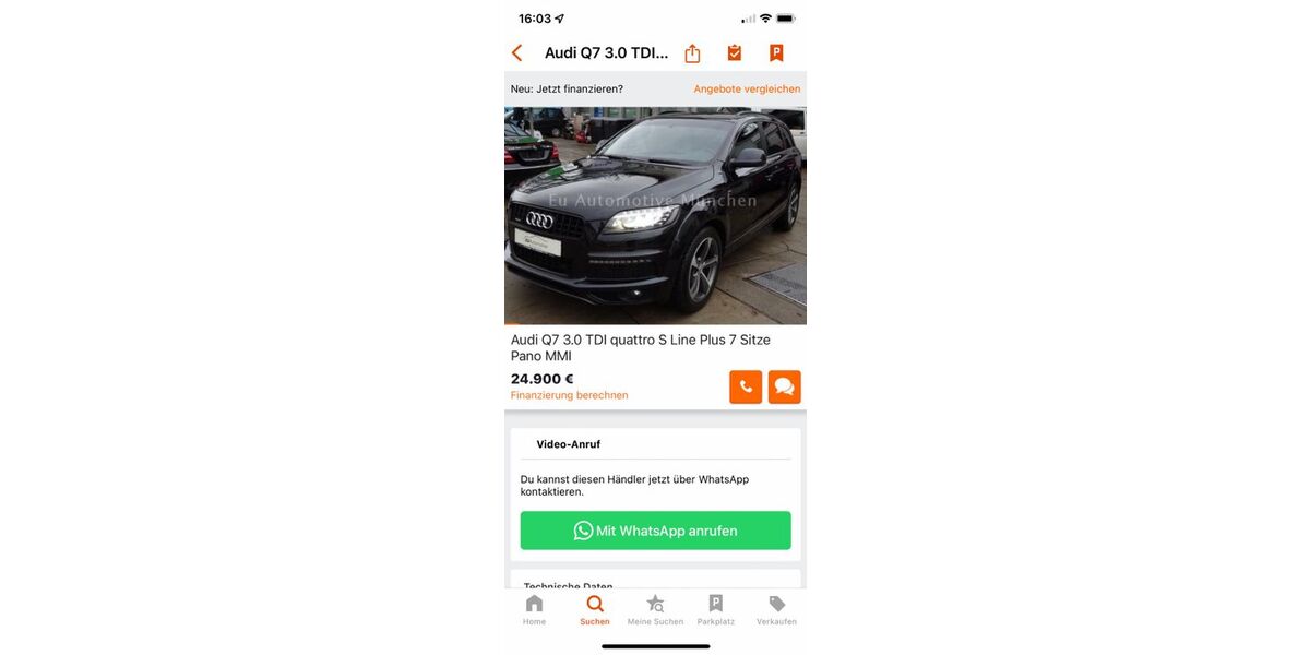 Audi Q7 187.000 km 17.690 &euro; Hagen 58135