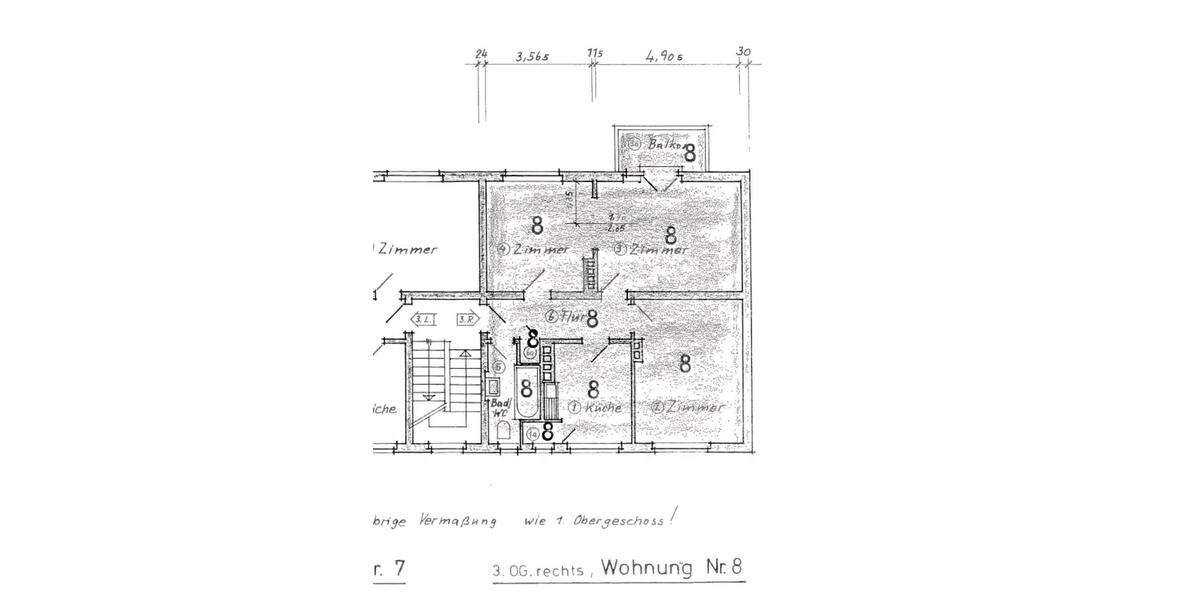 Etagenwohnung Hagen - 3.5 Zimmer, 69 m&sup2;, 145.000&euro; | Angebot:26940656