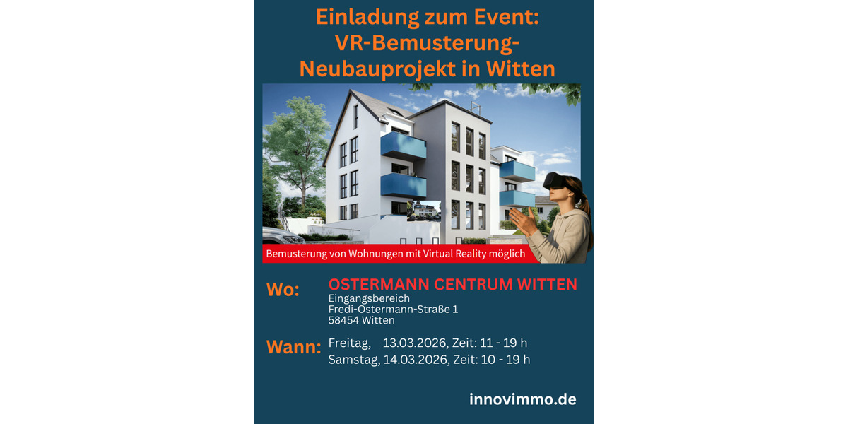 Etagenwohnung Witten Mitte - 4 Zimmer, 100 m&sup2;, 399.990&euro; | Angebot:25683065