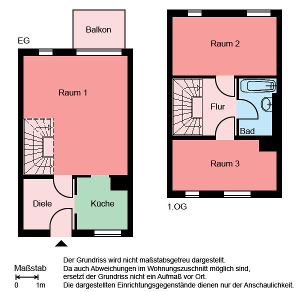 Etagenwohnung Bochum Bochum-Mitte - 3 Zimmer, 73 m&sup2;, 350&euro; | Angebot:25974804