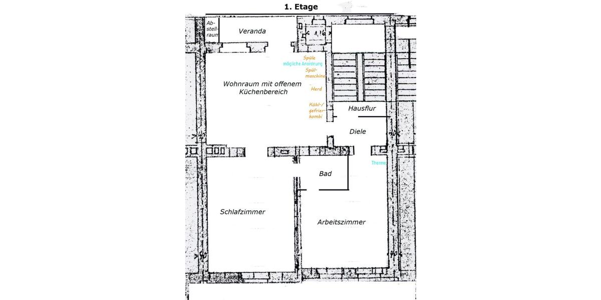 Etagenwohnung Hattingen - 2.5 Zimmer, 60 m&sup2;, 480&euro; | Angebot:25894283