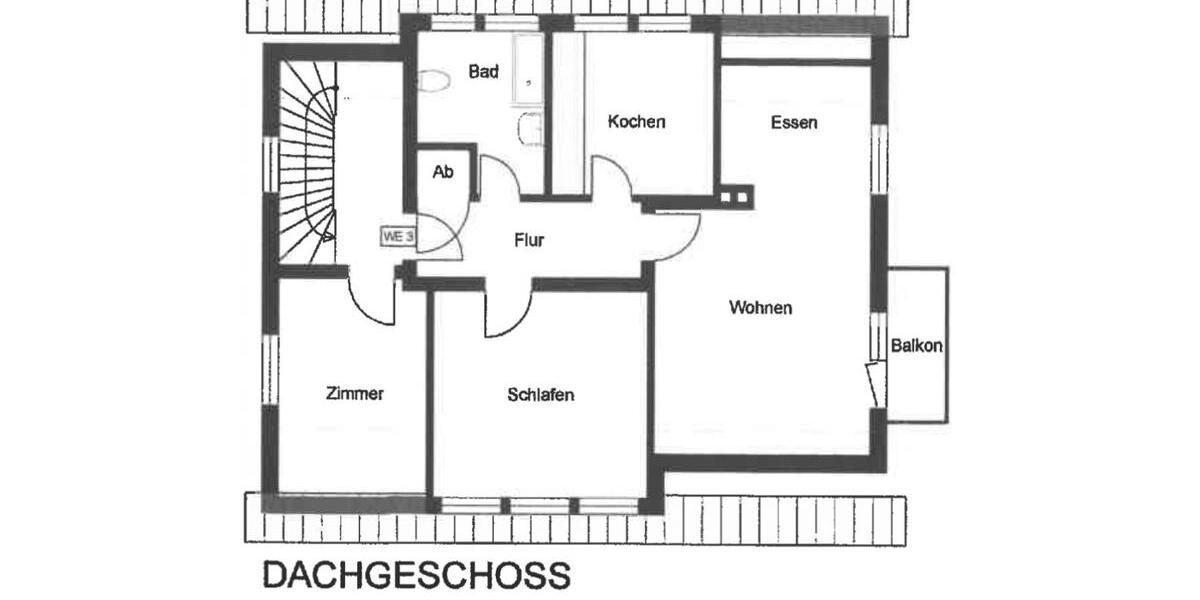 Dachgeschoßwohnung Remscheid - 3 Zimmer, 70 m&sup2;, 950&euro; | Angebot:25976746