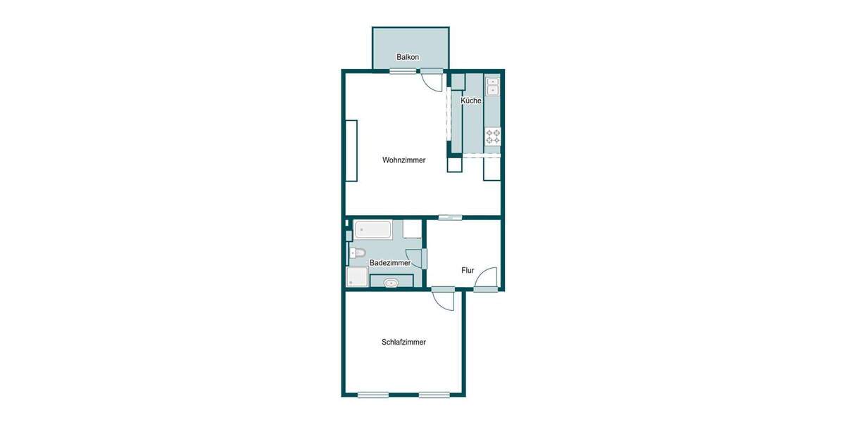 Etagenwohnung Iserlohn Wermingsen - 2 Zimmer, 59 m&sup2;, 140.000&euro; | Angebot:25911371