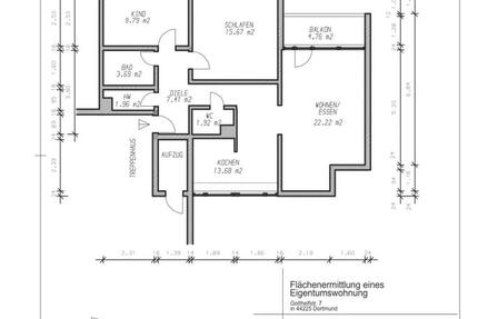 Wohnung Dortmund Hombruch - 3 Zimmer, 83 m&sup2;, 780&euro; | Angebot:26447997