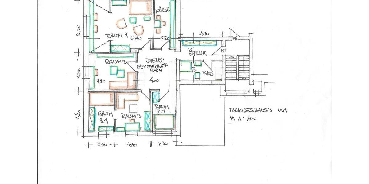 Dachgeschoßwohnung Hagen Hagen-Nord - 4 Zimmer, 130 m&sup2;, 700&euro; | Angebot:25618079