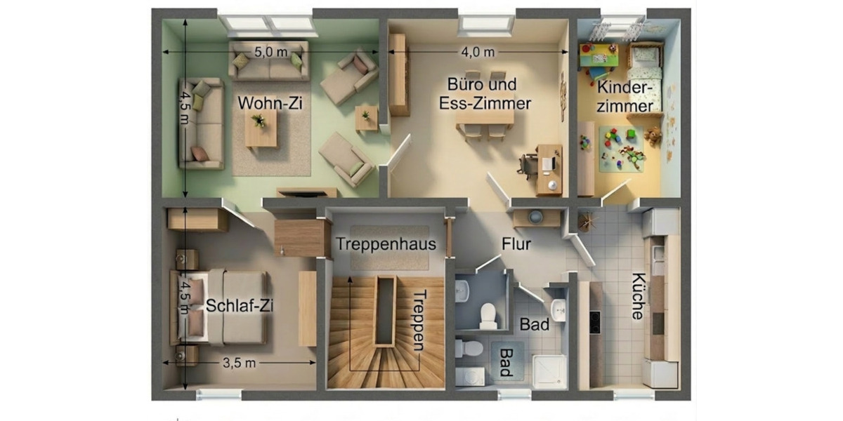 Etagenwohnung Wuppertal Gemarkung Langerfeld - 4 Zimmer, 92 m&sup2;, 670&euro; | Angebot:25723640
