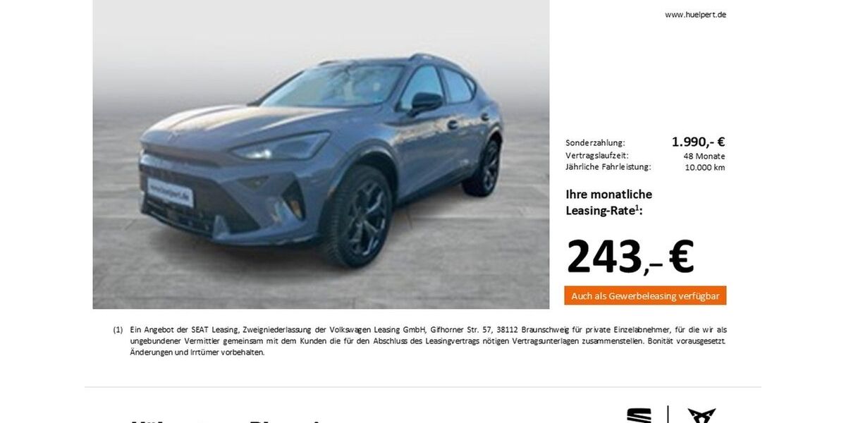 Cupra Formentor 14.724 km 31.677 &euro; Dortmund 44269